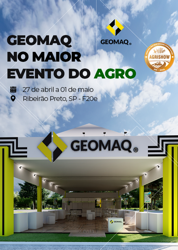 Banner Geomaq na Agrishow 2026